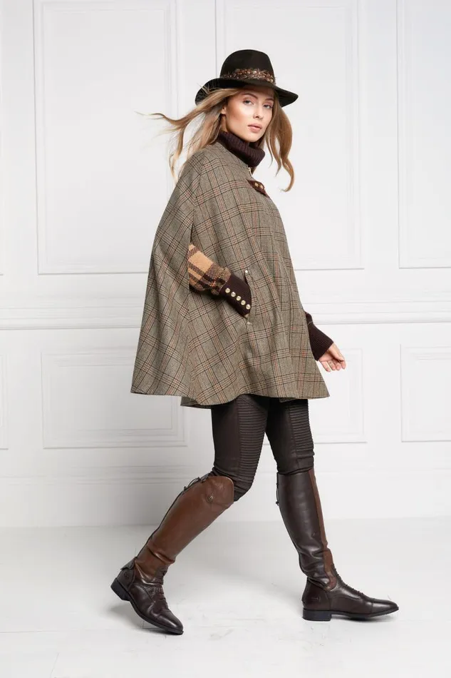 Women Slim Cape Bourbon Tweed Holland Cooper Capes