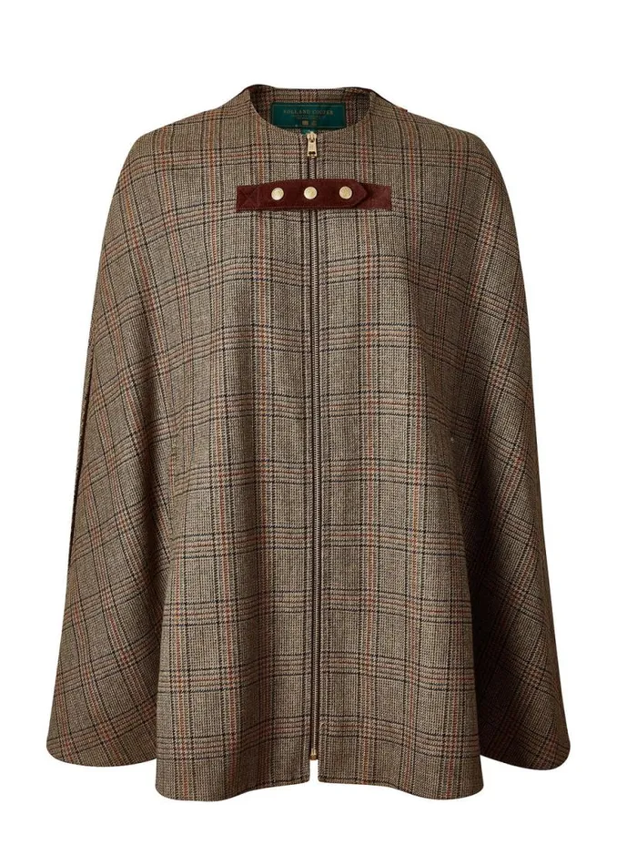Women Slim Cape Bourbon Tweed Holland Cooper Capes
