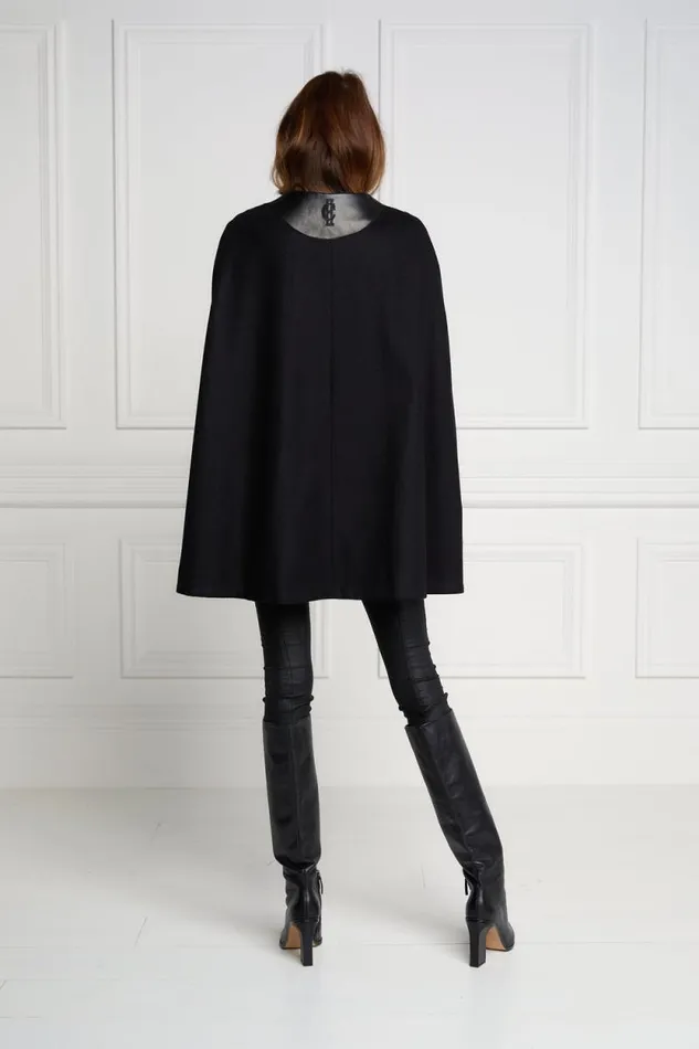 Women Slim Cape Soft Black Holland Cooper Capes
