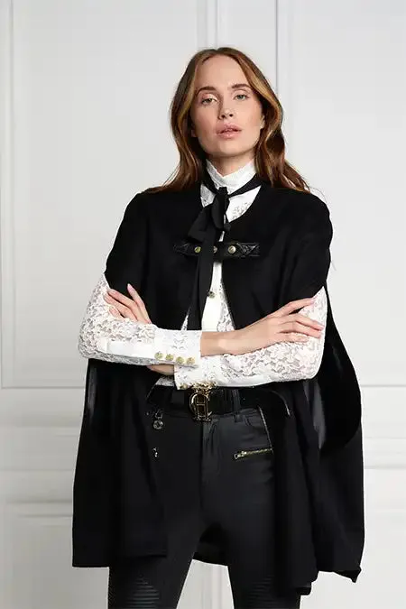 Women Slim Cape Soft Black Holland Cooper Capes
