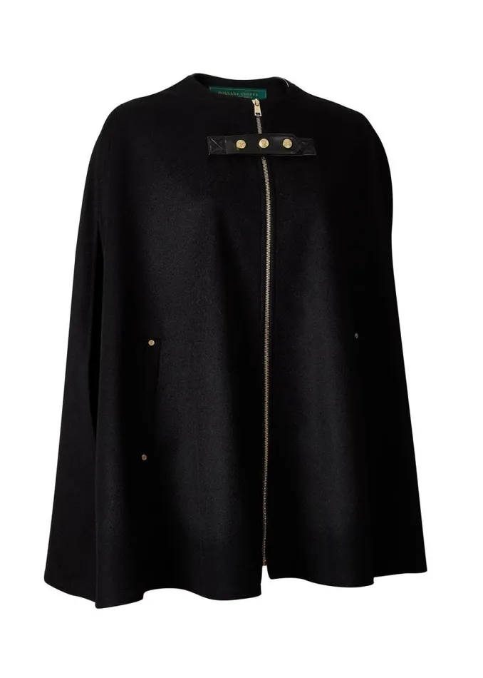 Women Slim Cape Soft Black Holland Cooper Capes