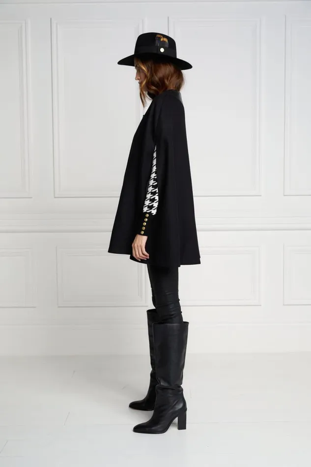 Women Slim Cape Soft Black Holland Cooper Capes