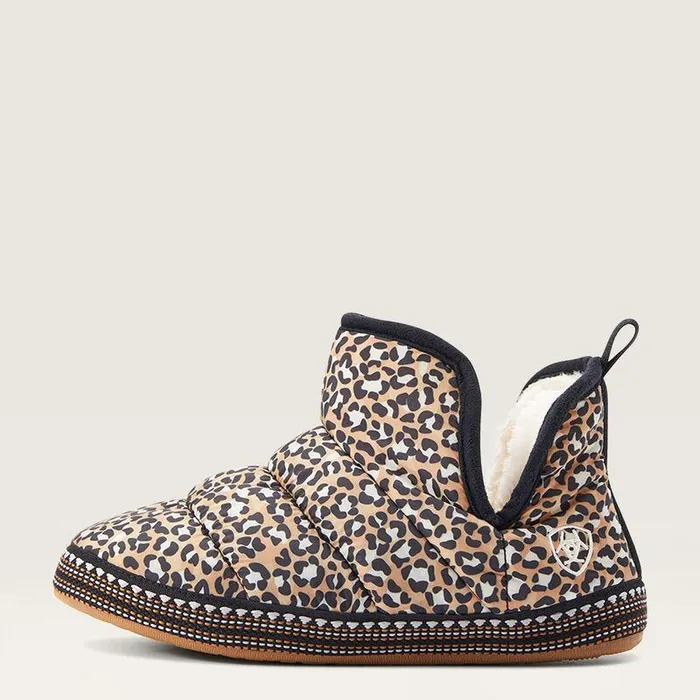 Women Slippers Ariat Crius Bootie Slipper Tan Leopard Print Women Slippers Ariat Crius Bootie Slipper Tan Leopard Print