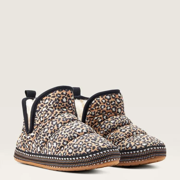 Women Slippers Ariat Crius Bootie Slipper Tan Leopard Print Women Slippers Ariat Crius Bootie Slipper Tan Leopard Print