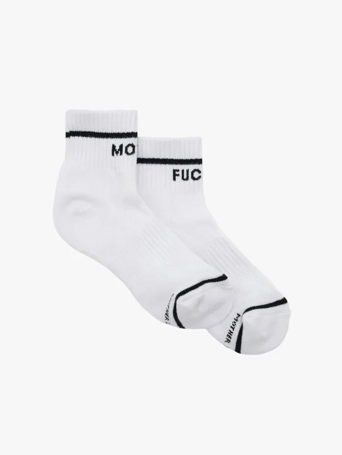 Women Socks Mother Denim Baby Steps Ankle White