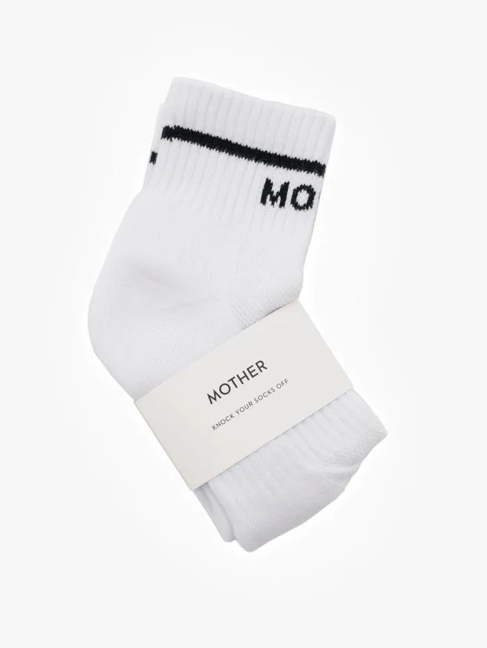 Women Socks Mother Denim Baby Steps Ankle White