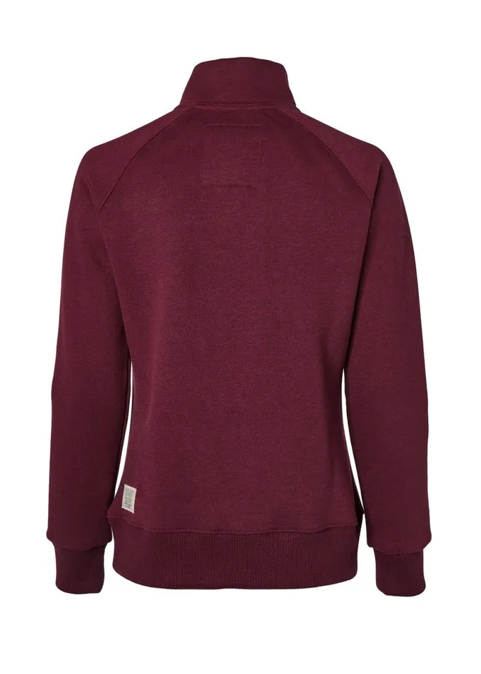 Women Sporting Heritage Zip Henley Merlot Holland Cooper Henley Women Sporting Heritage Zip Henley Merlot Holland Cooper Henley