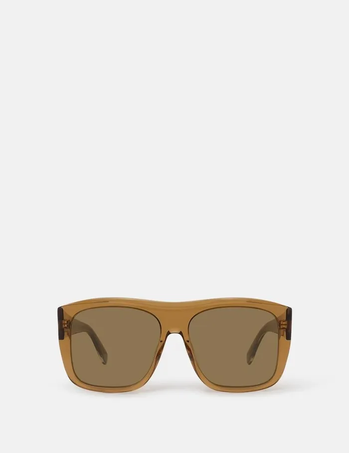 Women StraightEdge Square Sunglasses Glossy Nude Stella McCartney Sunglasses
