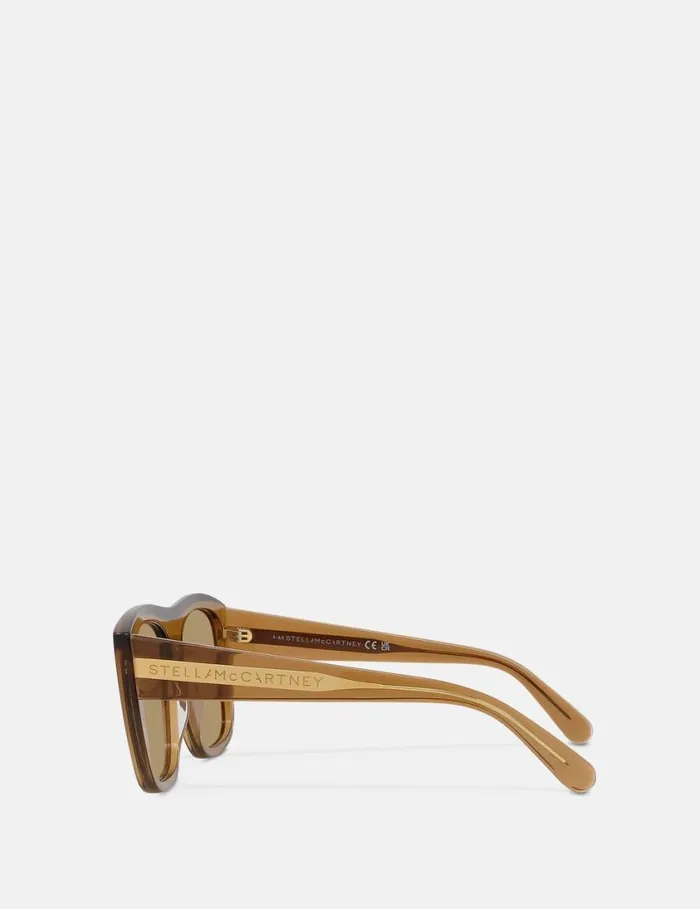 Women StraightEdge Square Sunglasses Glossy Nude Stella McCartney Sunglasses Women StraightEdge Square Sunglasses Glossy Nude Stella McCartney Sunglasses
