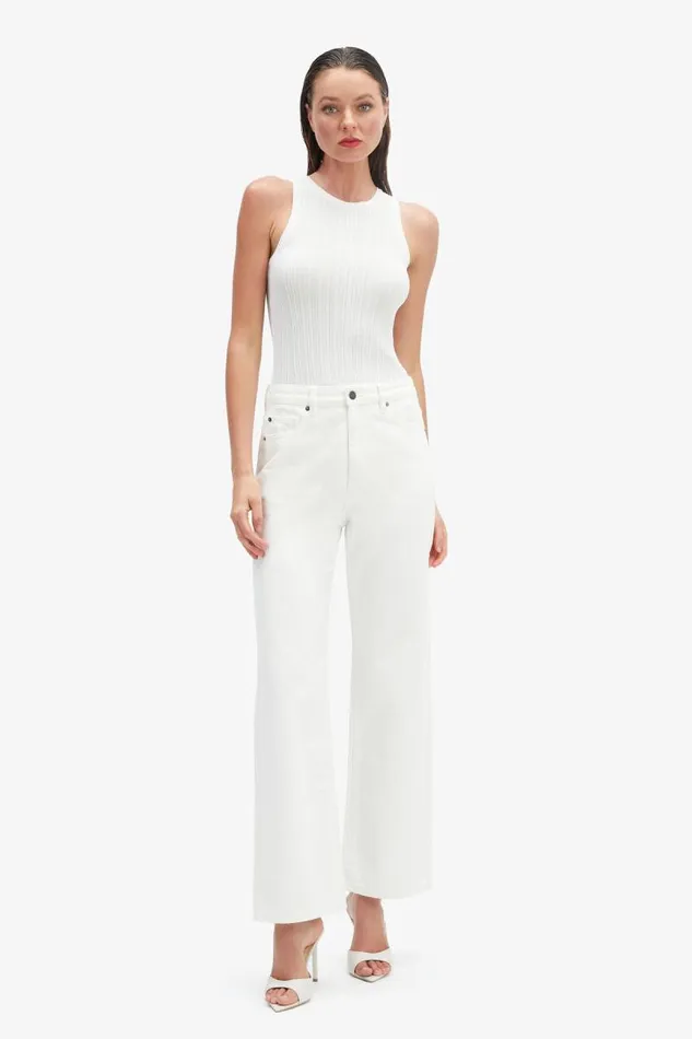 Women Straight Jean Bardot Pia Straight Jeans In Ivory Ivory Women Straight Jean Bardot Pia Straight Jeans In Ivory Ivory