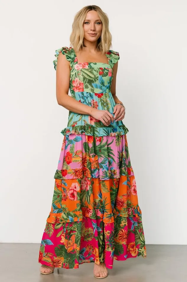 Women Sundara Tiered Maxi Dress Multi Baltic Born Maxi Dresses Women Sundara Tiered Maxi Dress Multi Baltic Born Maxi Dresses