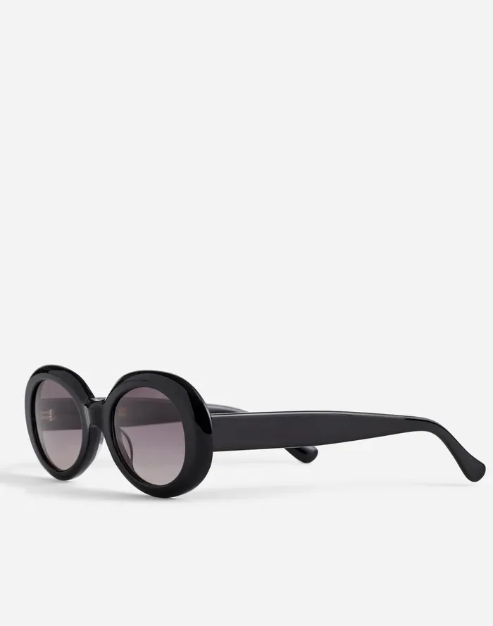 Women Sunglasses Madewell Valoma Chunky Oval Sunglasses True Black