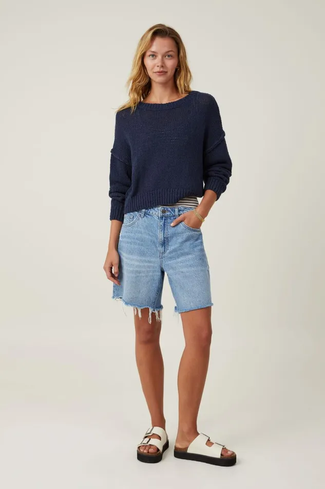 Women Sweaters and Cardigans Cotton On Boucle Pullover Winter Night Women Sweaters and Cardigans Cotton On Boucle Pullover Winter Night