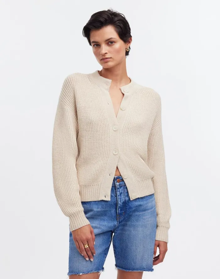 Women Sweaters Madewell Yanawara Tintaya Alpaca Cardigan Ivory White