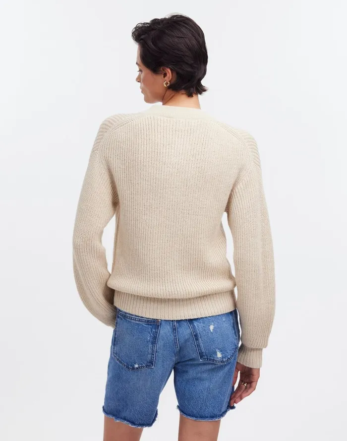 Women Sweaters Madewell Yanawara Tintaya Alpaca Cardigan Ivory White