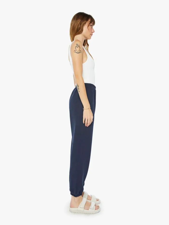 Women Sweatpants Mother Denim Heart Logo Sweatpants Blue navy