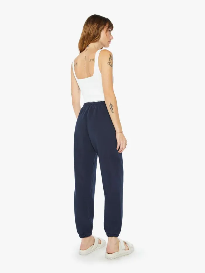 Women Sweatpants Mother Denim Heart Logo Sweatpants Blue navy