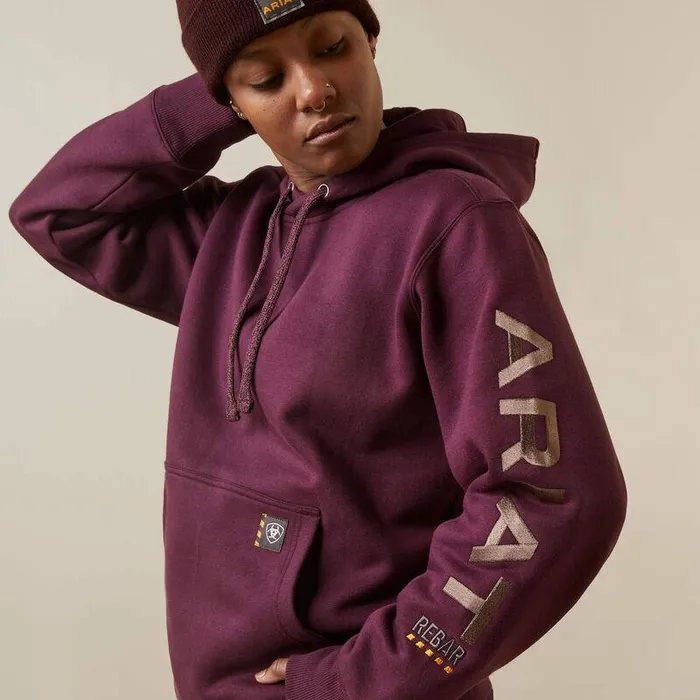 Women Sweatshirts and Hoodies Ariat Rebar Graphic Hoodie Potent Purpleand Peppercorn Women Sweatshirts and Hoodies Ariat Rebar Graphic Hoodie Potent Purpleand Peppercorn