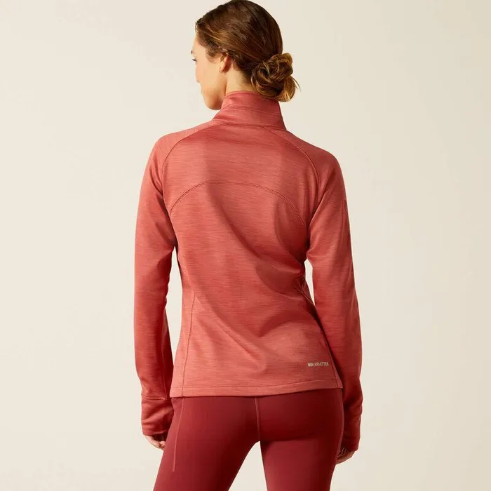 Women Sweatshirts and Hoodies Ariat Tek Team 12 Zip Sweatshirt Dusty Cedar Heather