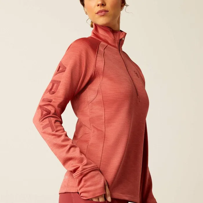 Women Sweatshirts and Hoodies Ariat Tek Team 12 Zip Sweatshirt Dusty Cedar Heather