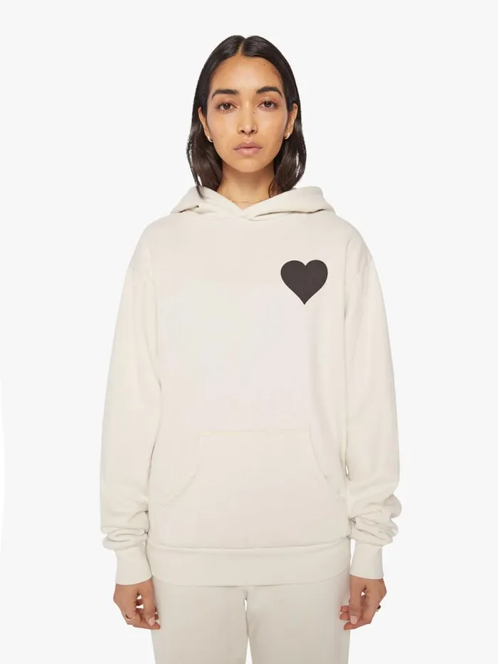 Women Sweatshirts Mother Denim Heart Hoodie Natural