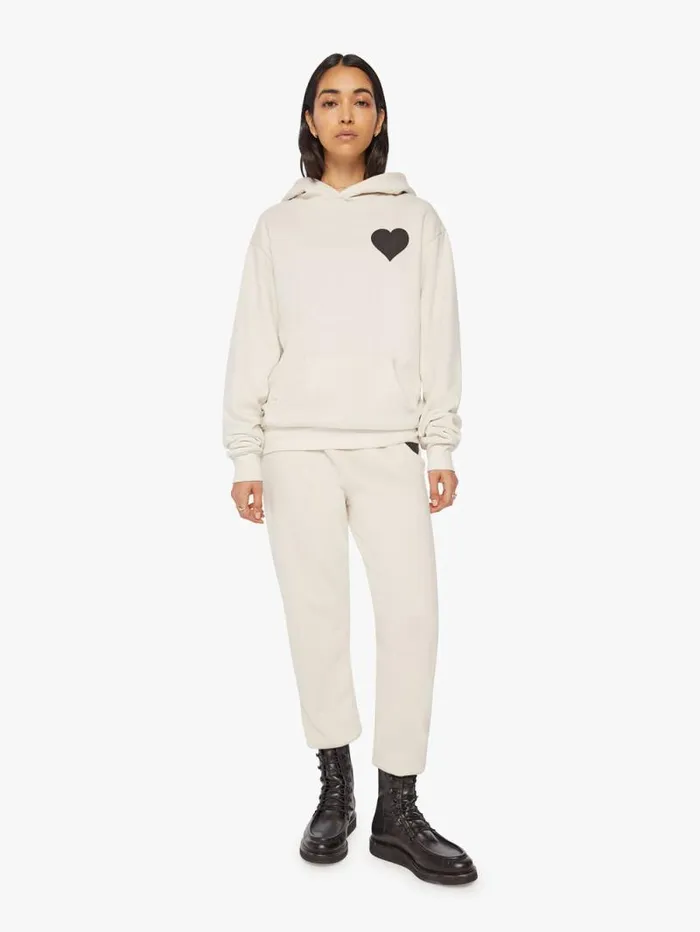 Women Sweatshirts Mother Denim Heart Hoodie Natural