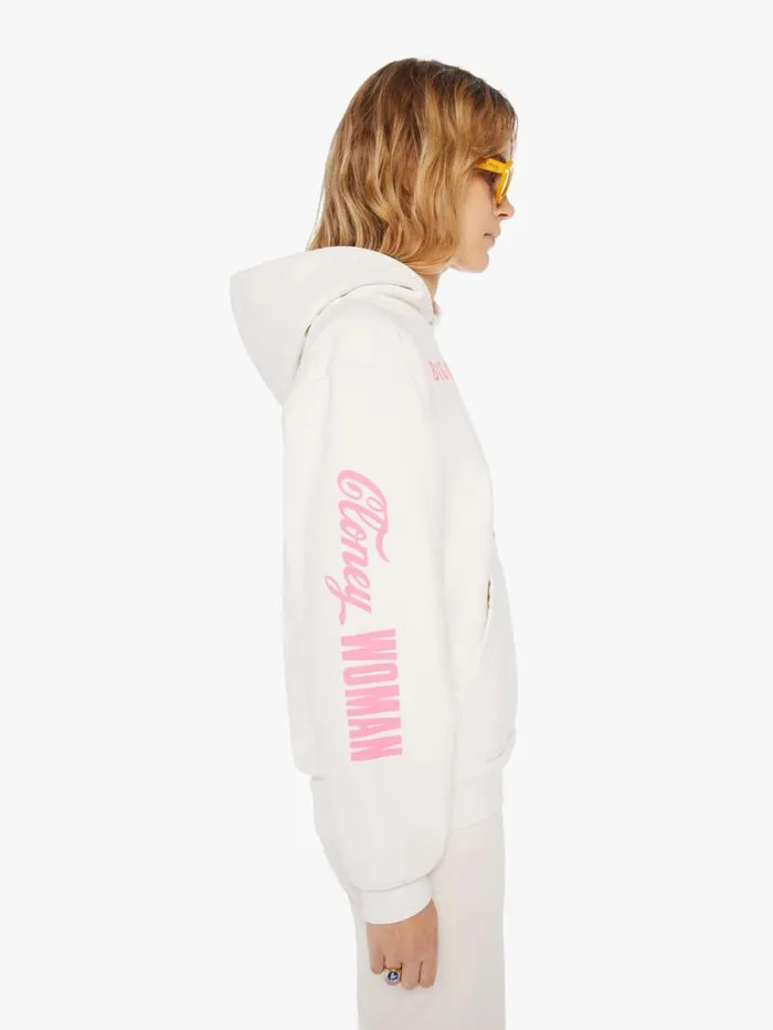 Women Sweatshirts Mother Denim Pretty Pullover Hoodie White