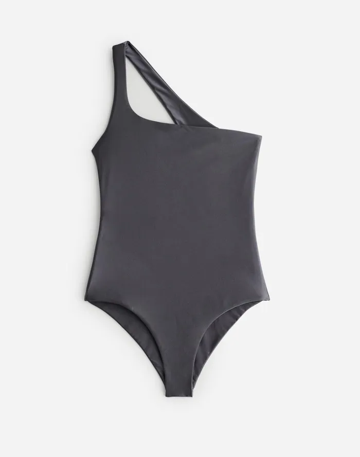 Women Swim Madewell Jade Swim Evolve OnePiece Swimsuit Slate Sheen