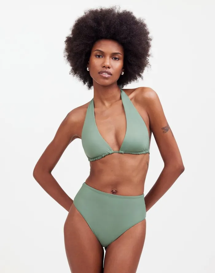 Women Swim Madewell Lexaswim Koloa Convertible Top Agave