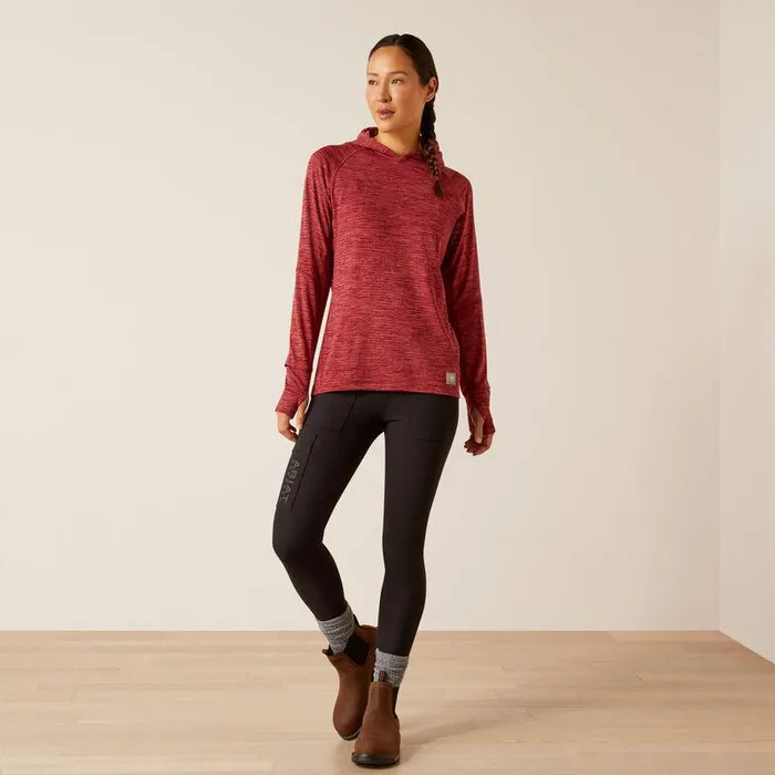 Women TShirts and Tops Ariat Rebar Gridwork Hoodie Tibetan Red Women TShirts and Tops Ariat Rebar Gridwork Hoodie Tibetan Red