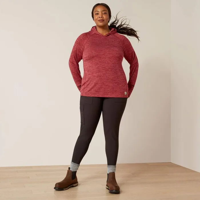 Women TShirts and Tops Ariat Rebar Gridwork Hoodie Tibetan Red Women TShirts and Tops Ariat Rebar Gridwork Hoodie Tibetan Red