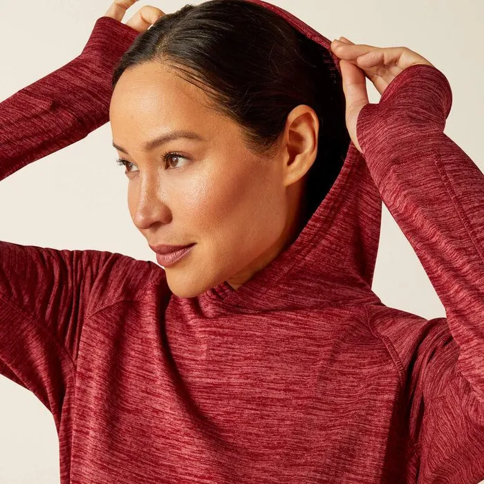 Women TShirts and Tops Ariat Rebar Gridwork Hoodie Tibetan Red Women TShirts and Tops Ariat Rebar Gridwork Hoodie Tibetan Red