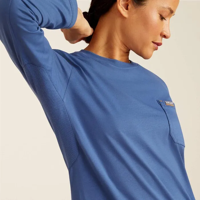 Women TShirts and Tops Ariat Rebar Workman Reflective Flag TShirt True Navy Women TShirts and Tops Ariat Rebar Workman Reflective Flag TShirt True Navy