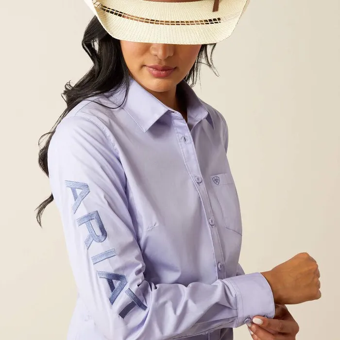 Women TShirts and Tops Ariat Team Kirby Stretch Shirt Sweet Lavender Women TShirts and Tops Ariat Team Kirby Stretch Shirt Sweet Lavender