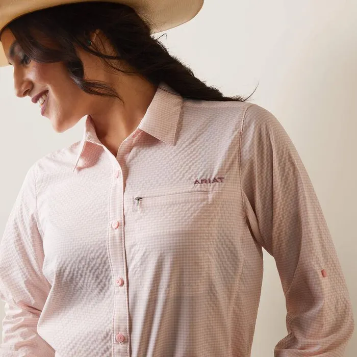 Women TShirts and Tops Ariat VentTEK Stretch Shirt Coral Blushandwhite Check Women TShirts and Tops Ariat VentTEK Stretch Shirt Coral Blushandwhite Check