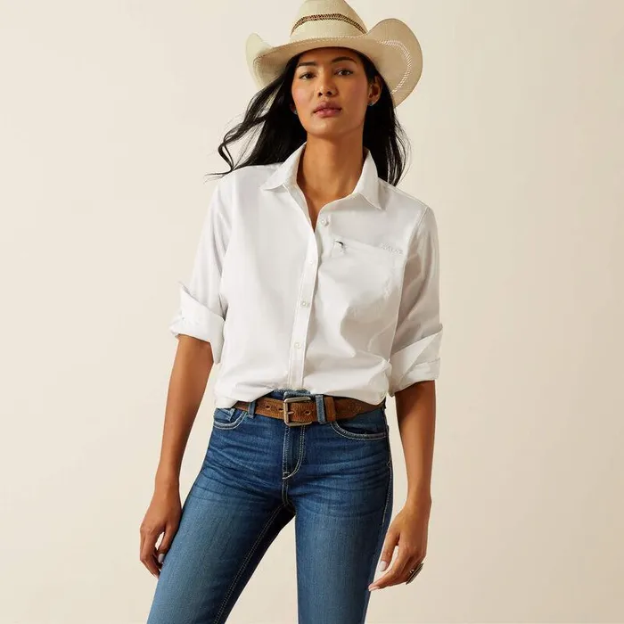 Women TShirts and Tops Ariat VentTEK Stretch Shirt White