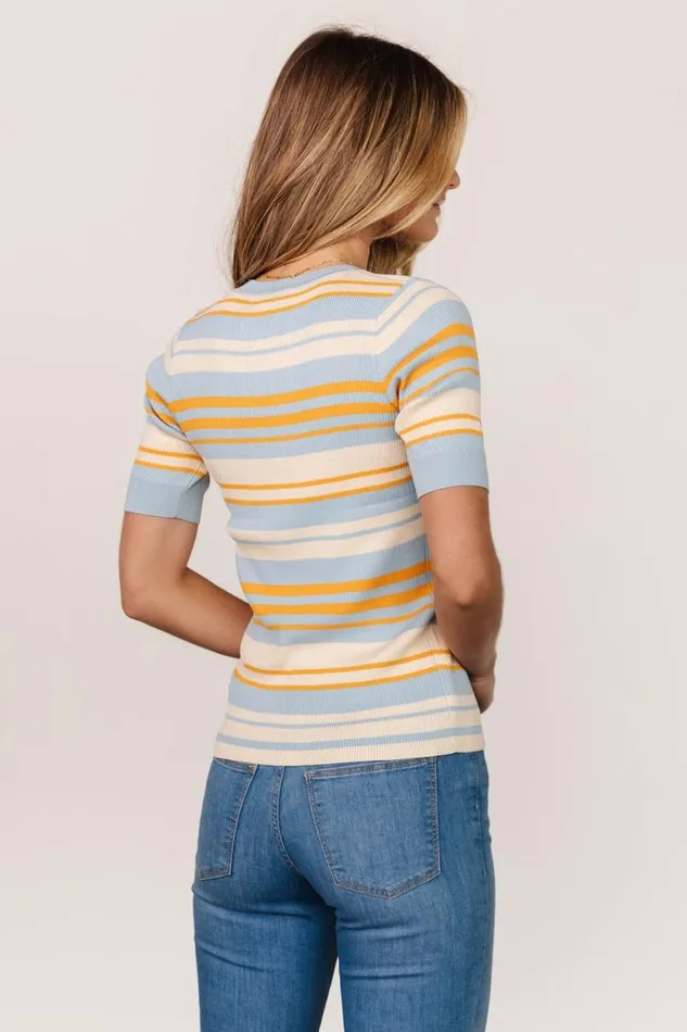 Women Teagan Striped Top Blue Orange Baltic Born Blouses and Shirts Women Teagan Striped Top Blue Orange Baltic Born Blouses and Shirts