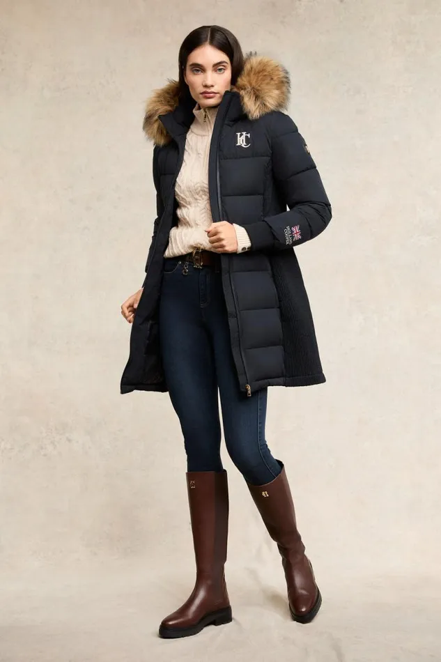 Women Team Padded Coat Ink Navy Holland Cooper Coats