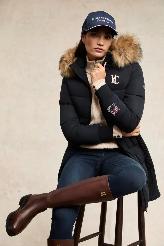Women Team Padded Coat Ink Navy Holland Cooper Coats