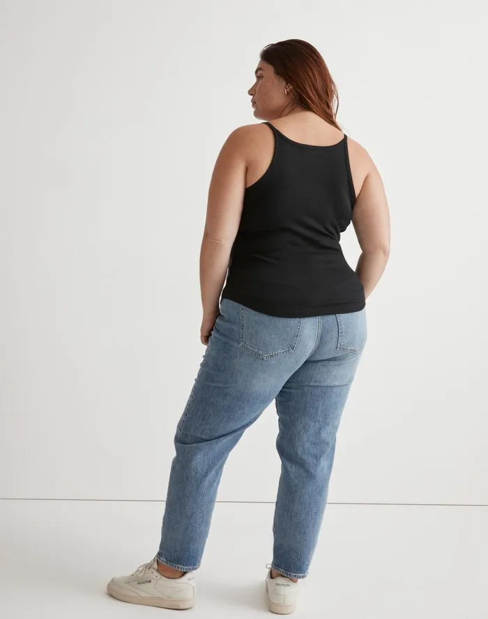 Women Tees Madewell Plus Supima Rib 03990s Tank True Black