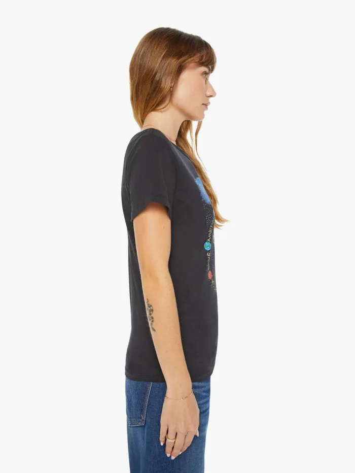 Women Tees Tanks Mother Denim Capricorn Zodiac Tee Black