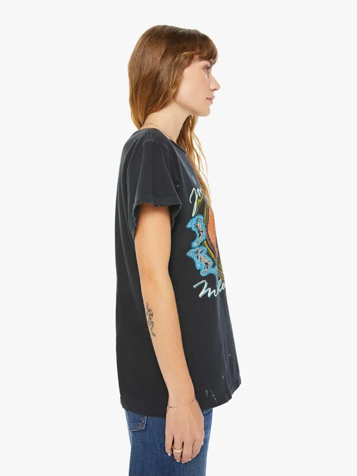 Women Tees Tanks Mother Denim John Cougar Mellencamp Tee Black charcoal