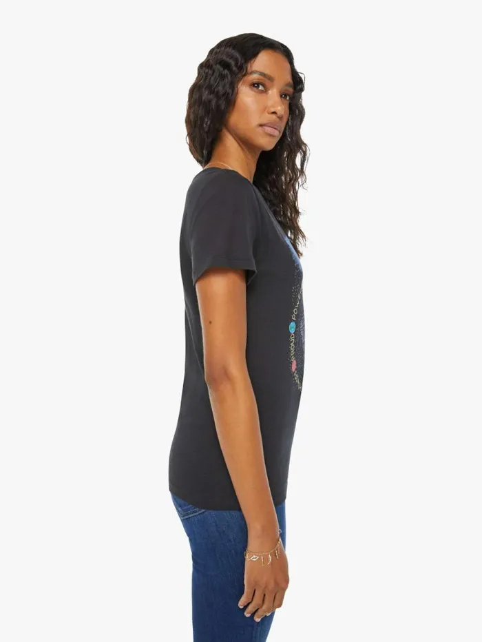 Women Tees Tanks Mother Denim Leo Zodiac Tee Black
