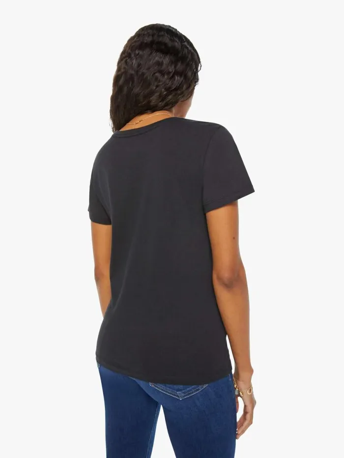 Women Tees Tanks Mother Denim Leo Zodiac Tee Black