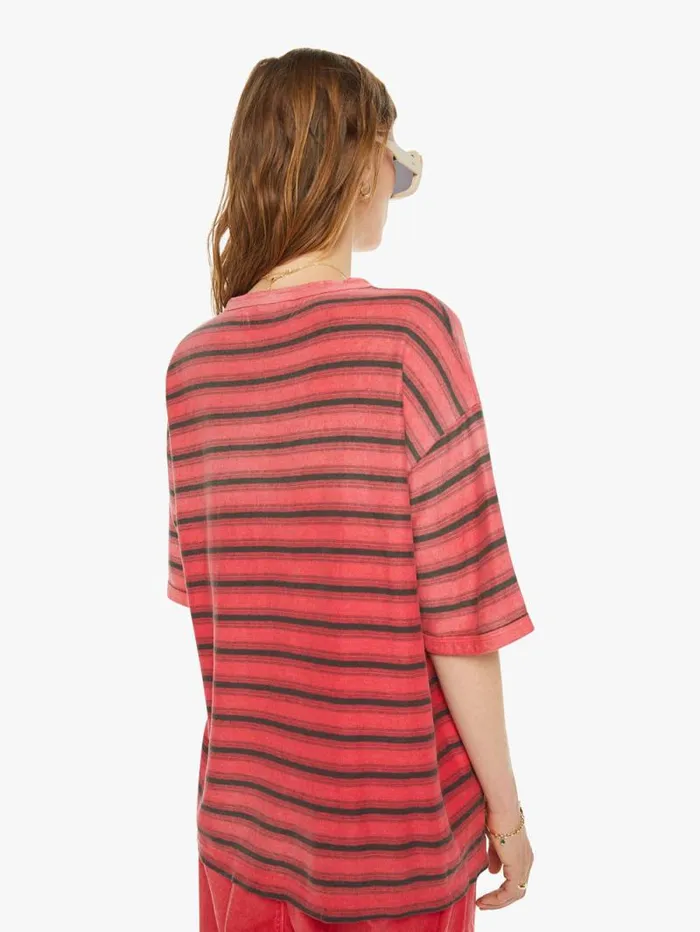 Women Tees Tanks Mother Denim Striped Model T Red