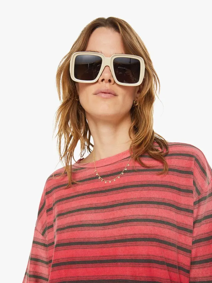 Women Tees Tanks Mother Denim Striped Model T Red