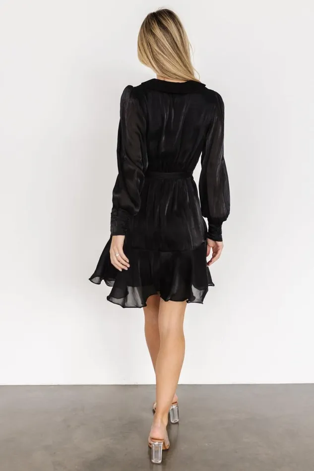Women Teo Ruffle Short Dress Black Baltic Born Short Dresses Women Teo Ruffle Short Dress Black Baltic Born Short Dresses
