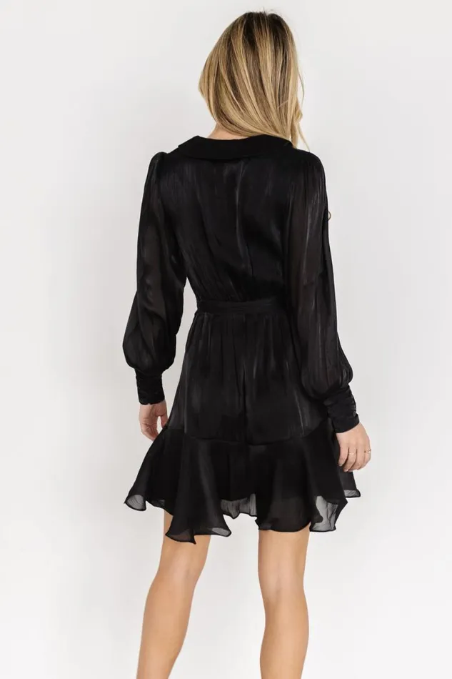 Women Teo Ruffle Short Dress Black Baltic Born Short Dresses Women Teo Ruffle Short Dress Black Baltic Born Short Dresses