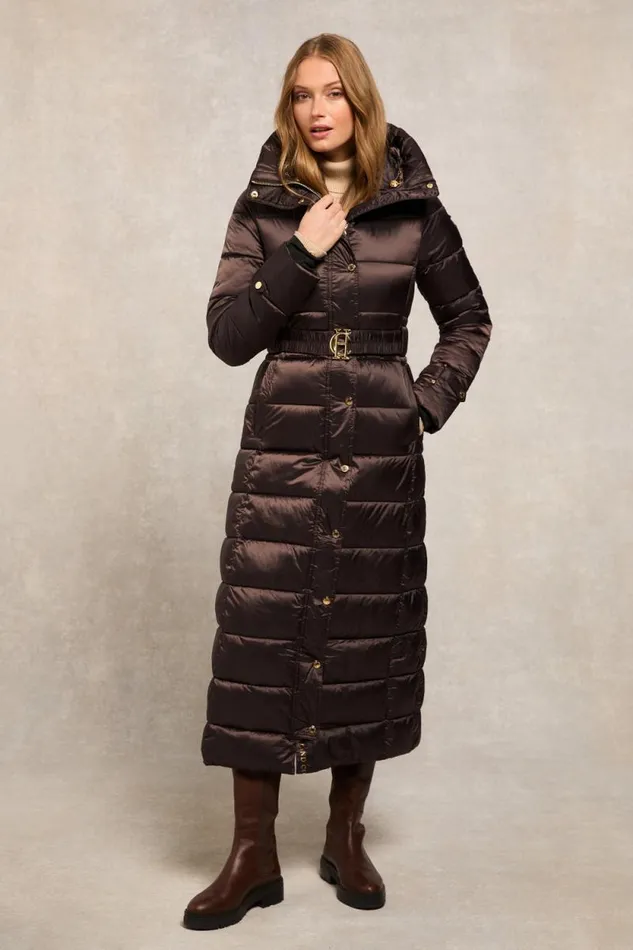 Women The Arosa Longline Coat Chocolate Holland Cooper Coats