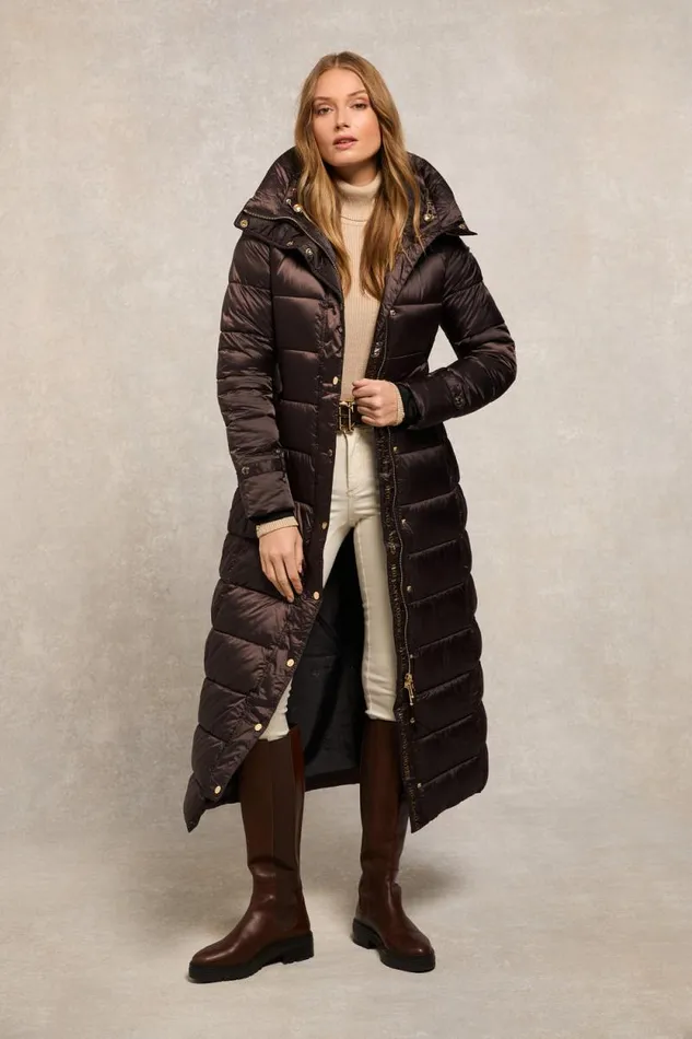 Women The Arosa Longline Coat Chocolate Holland Cooper Coats Women The Arosa Longline Coat Chocolate Holland Cooper Coats